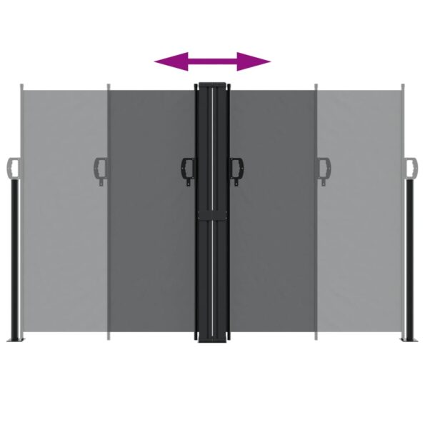 vidaXL Zaťahovacia bočná markíza, čierna 160x1000 cm – Obrázok 5