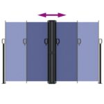 vidaXL Zaťahovacia bočná markíza, modrá 160x1000 cm – Obrázok 5