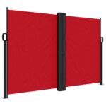 vidaXL Zaťahovacia bočná markíza, červená 160x1000 cm – Obrázok 2