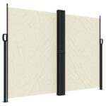 vidaXL Zaťahovacia bočná markíza, krémová 180x1000 cm – Obrázok 2