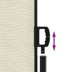 vidaXL Zaťahovacia bočná markíza, krémová 180x1000 cm – Obrázok 6