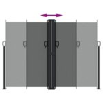 vidaXL Zaťahovacia bočná markíza, antracitová 180x1000 cm – Obrázok 5