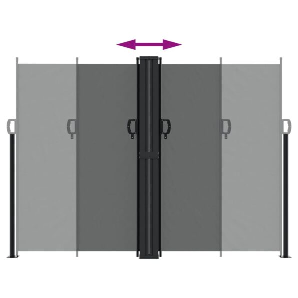 vidaXL Zaťahovacia bočná markíza, antracitová 180x1000 cm – Obrázok 5