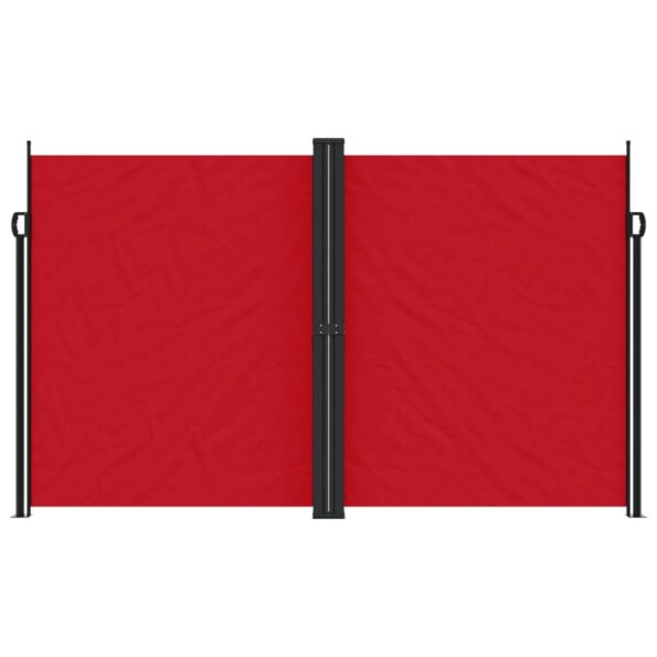 vidaXL Zaťahovacia bočná markíza, červená 200x1000 cm – Obrázok 3