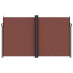 vidaXL Zaťahovacia bočná markíza, hnedá 200x1000 cm – Obrázok 3