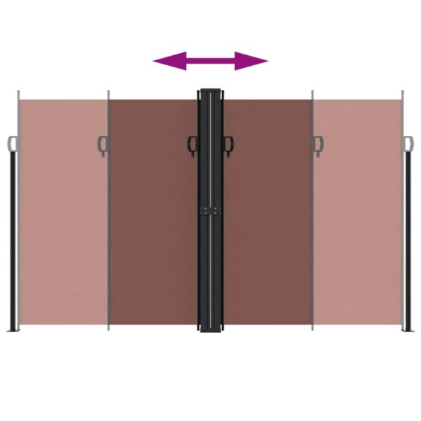 vidaXL Zaťahovacia bočná markíza, hnedá 200x1000 cm – Obrázok 5