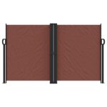 vidaXL Zaťahovacia bočná markíza hnedá 140x1200 cm – Obrázok 3