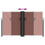 vidaXL Zaťahovacia bočná markíza hnedá 140x1200 cm – Obrázok 5