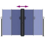 vidaXL Zaťahovacia bočná markíza, modrá 160x1200 cm – Obrázok 5