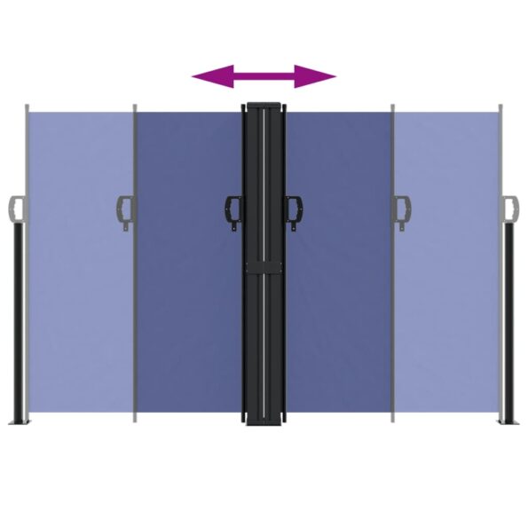 vidaXL Zaťahovacia bočná markíza, modrá 160x1200 cm – Obrázok 5