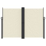 vidaXL Zaťahovacia bočná markíza krémová 180x1200 cm – Obrázok 3