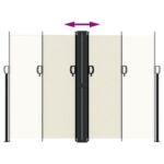 vidaXL Zaťahovacia bočná markíza krémová 180x1200 cm – Obrázok 5