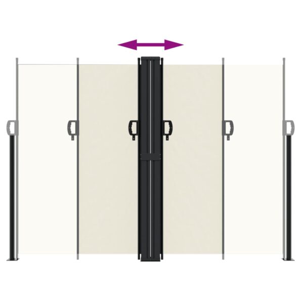 vidaXL Zaťahovacia bočná markíza krémová 180x1200 cm – Obrázok 5