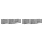 vidaXL Nástenné skrinky 2 ks sivé sonoma 75x18x16,5cm kompozitné drevo – Obrázok 2