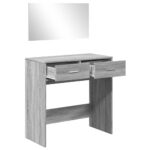 vidaXL Toaletný stolík so zrkadlom sivý sonoma 80x39x80 cm – Obrázok 4