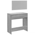 vidaXL Toaletný stolík so zrkadlom sivý sonoma 80x39x80 cm – Obrázok 7