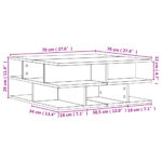 vidaXL Konferenčný stolík betónovo sivý 70x70x29 cm kompozitné drevo – Obrázok 10