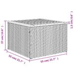 vidaXL 12-dielna záhradná sedacia súprava a vankúše béžová polyratan – Obrázok 12