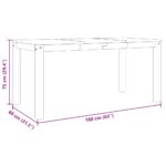 vidaXL Jedálenský stôl Panama 160x80x75 cm borovicový masív – Obrázok 8