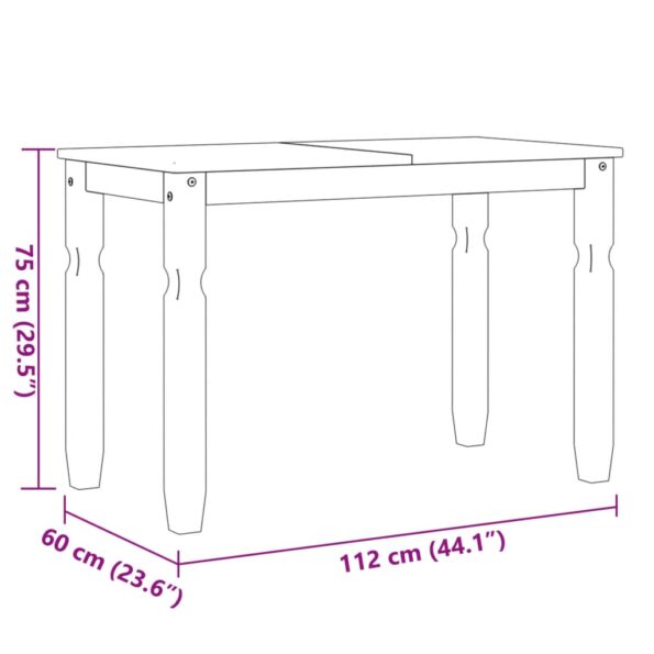 VXL8721012852976_g_en_hd_6.jpg vidaXL Jedálenský stôl Corona biely 112x60x75 cm borovicový masív – Obrázok 8