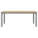 vidaXL Jedálenský stôl Corona sivý 180x90x75 cm borovicový masív – Obrázok 4