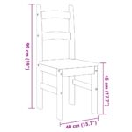 vidaXL Jedálenské stoličky 2 ks sivé 40x46x99 cm borovicový masív – Obrázok 9