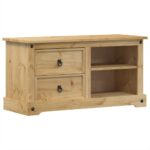 vidaXL TV skrinka Corona 100x40x52 cm, borovicový masív – Obrázok 2