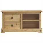 vidaXL TV skrinka Corona 100x40x52 cm, borovicový masív – Obrázok 4