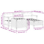 vidaXL 5-dielna záhradná súprava pohoviek biela borovicový masív – Obrázok 11