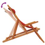 vidaXL Skladacie plážové stoličky 2 ks červené látka – Obrázok 7