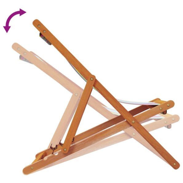 vidaXL Skladacie plážové stoličky 2 ks viacfarebné látka – Obrázok 7