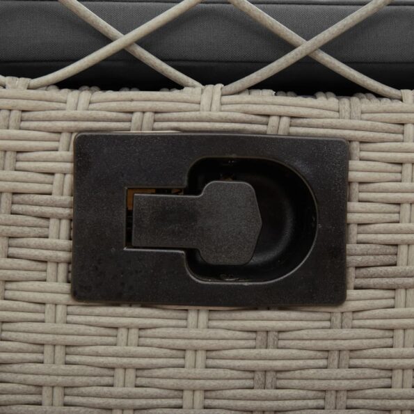 vidaXL Záhradné sklápacie stoličky 2 ks bledosivé polyratan – Obrázok 10