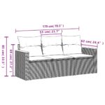vidaXL 3-dielna záhradná sedacia súprava s vankúšmi sivá polyratanová – Obrázok 6