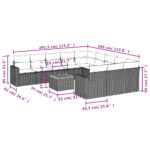 vidaXL 12-dielna záhrad. jedálenská sada vankúše mix béžovej polyratan – Obrázok 12