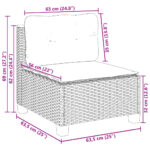 vidaXL 6-dielna záhradná sedacia súprava s podložkami polyratan sivá – Obrázok 10