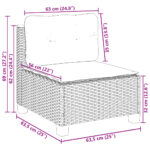 vidaXL 5-dielna záhradná súprava pohoviek s vankúšmi sivá polyratanová – Obrázok 8