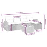 vidaXL 6-dielna záhr.sedacia súprava s vankúšmi mix béžovej polyratan – Obrázok 3