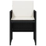 vidaXL Záhradné stoličky so sedákmi 4 ks čierne polyratanové – Obrázok 5