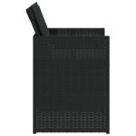 vidaXL Záhradné stoličky so sedákmi 4 ks čierne polyratanové – Obrázok 6