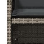 vidaXL Záhradné stoličky s vankúšmi 4 ks sivé polyratanové – Obrázok 9