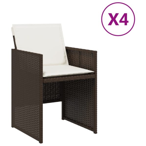 VXL8721102534331_a_en_hd_1.jpg vidaXL Záhradné stoličky s podložkami 4 ks, hnedé, polyratan – Obrázok 2
