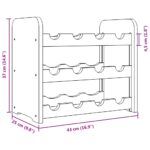 vidaXL Stojan na víno 43x25x37 cm borovicový masív – Obrázok 9