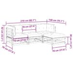 vidaXL 4-dielna záhr.súprava pohoviek s vankúšmi voskovohnedá borovica – Obrázok 12