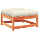 vidaXL 4-dielna záhr.súprava pohoviek s vankúšmi voskovohnedá borovica – Obrázok 6