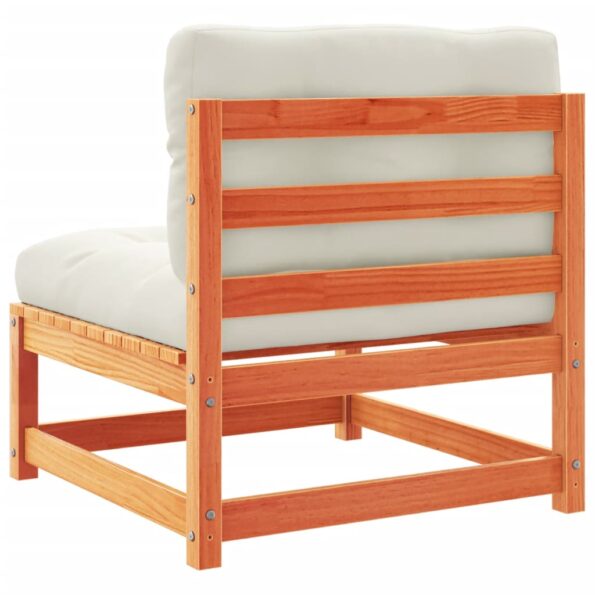 vidaXL 4-dielna záhr.súprava pohoviek s vankúšmi voskovohnedá borovica – Obrázok 8