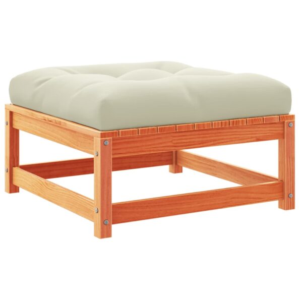 vidaXL 4-dielna záhr.súprava pohoviek s vankúšmi voskovohnedá borovica – Obrázok 9