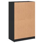 vidaXL Vysoká skrinka s dvierkami čierna 68x37x109 cm kompozitné drevo – Obrázok 9