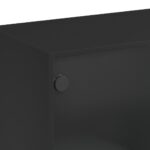 vidaXL Vysoká skrinka s dvierkami čierna 68x37x109 cm kompozitné drevo – Obrázok 10