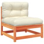 vidaXL 3-dielna záhradná sedacia súprava vankúše voskovohnedá borovica – Obrázok 5