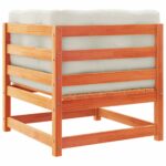 vidaXL 3-dielna záhradná sedacia súprava vankúše voskovohnedá borovica – Obrázok 6